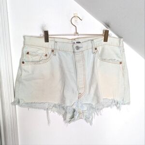 RE/DONE x LEVI'S High Rise Cut-off Cotton Denim Jean Shorts NEW Size 25